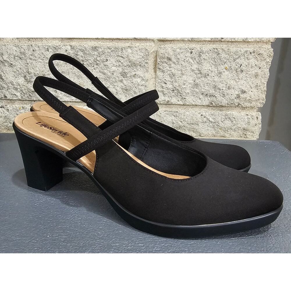 LifeStride Evoke Slingback Mary Jane Platform Pump Black Comfort New Sz 10 - Picture 11 of 11